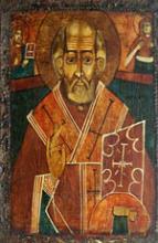 Sv. Mikuláš, biskup - vznik okolo roku 1785, východné Slovensko, neznámy autor, tempera na dreve.